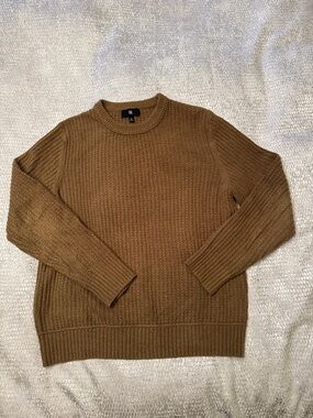 Banana Republic Men's RIBBED BOUCLÉ CREW-NECK SWEATER - M | Tree Moss Green